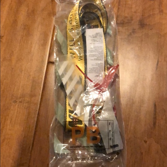 *RESTOCKED* Off-White Yellow Industrial Belt - Picture 5 of 5